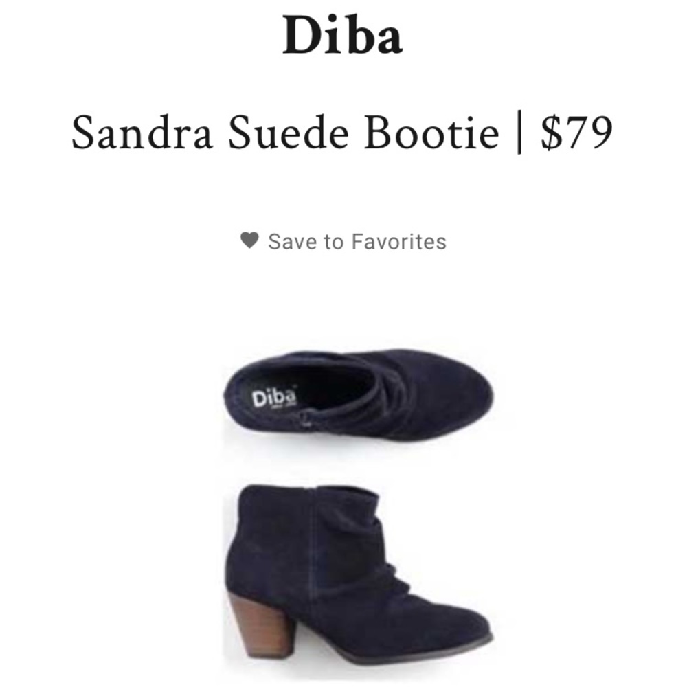 *sold* Diba Navy blue suede booties